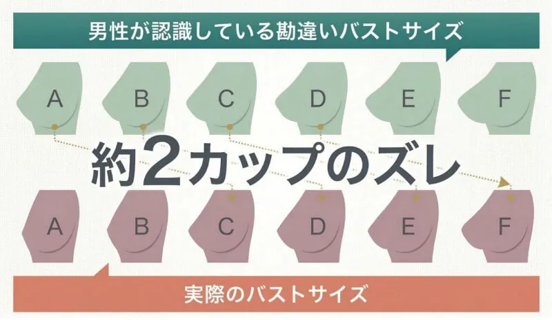 男女の意識差グラフ